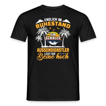 Ruhestand Lustig für Aussendienstler Rentner - Männer T-Shirt - Schwarz - Vorne - AI Model Male 178 light (178cm)