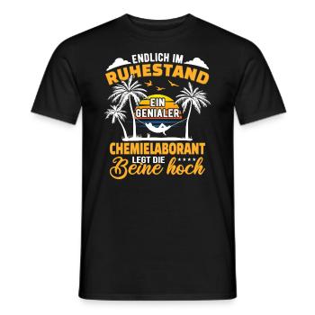 Ruhestand Lustig für Chemielaborant Rentner - Männer T-Shirt - Schwarz - Vorne - AI Model Male 178 light (178cm)