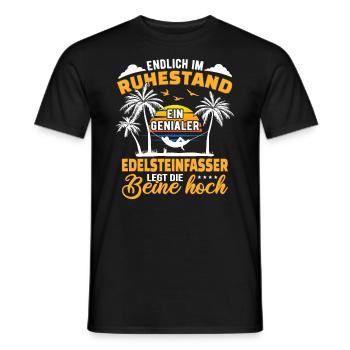 Ruhestand Lustig für Edelsteinfasser Rentner - Männer T-Shirt - Schwarz - Vorne - AI Model Male 178 light (178cm)
