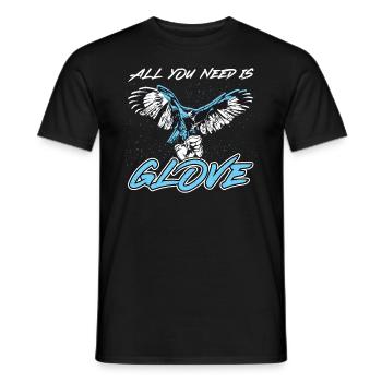 All You Need Is Glove - Falconry - Männer T-Shirt - Schwarz - Vorne - AI Model Male 178 light (178cm)