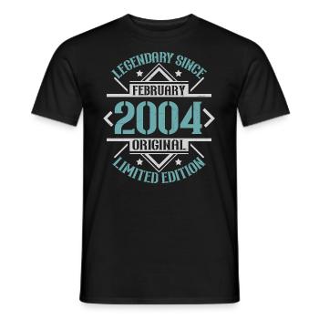 Légendaire depuis Février 2004 édition limitée - T-shirt homme - noir - Devant - AI Model Male 178 light (178cm)