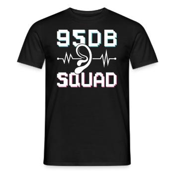 95 dB Squad - Deaf Pride - Men's T-Shirt - black - Front - AI Model Male 178 light (178cm)