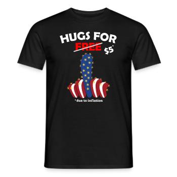 Fucktus cactus valentine costume Hugs For Free - Männer T-Shirt - Schwarz - Vorne - AI Model Male 178 light (178cm)