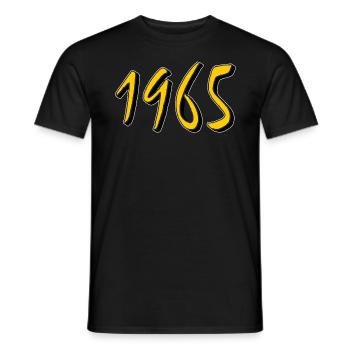 BIRTHDAY YEAR 1965 - Men's T-Shirt - black - Front - AI Model Male 178 light (178cm)
