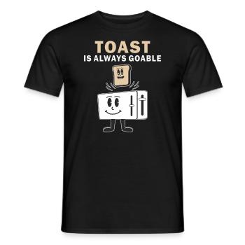 LE PAIN GRILLÉ EST TOUJOURS UTILISABLE - T-shirt homme - noir - Devant - AI Model Male 178 light (178cm)