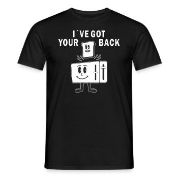 TOASTER IVE GOT YOUR BACK - Men's T-Shirt - black - Front - AI Model Male 178 light (178cm)