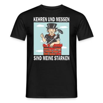 SCHLOTFEGER KEHREN UND MESSEN - Männer T-Shirt - Schwarz - Vorne - AI Model Male 178 light (178cm)