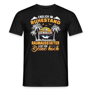 Ruhestand Lustig für Raumausstatter Rentner - Männer T-Shirt - Schwarz - Vorne - AI Model Male 178 light (178cm)