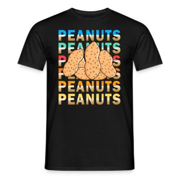 PEANUTS ERDNUESSE - Männer T-Shirt - Schwarz - Vorne - AI Model Male 178 light (178cm)