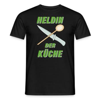 HELDIN DER KÜCHE - Männer T-Shirt - Schwarz - Vorne - AI Model Male 178 light (178cm)