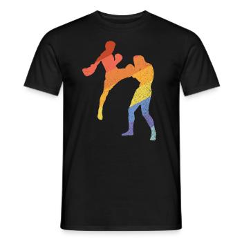 Kickboxing - Männer T-Shirt - Schwarz - Vorne - AI Model Male 178 light (178cm)