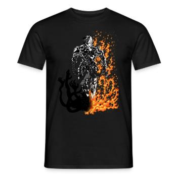 Warrior Man of Darkness - Men's T-Shirt - black - Front - AI Model Male 178 light (178cm)