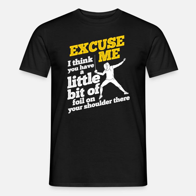 Fechten - Männer T-Shirt - Schwarz