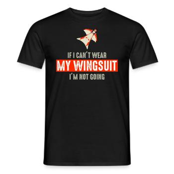 Wingsuit fliegen Base Jumping Fallschirmspringen Wingsuiting - Männer T-Shirt - Schwarz - Vorne - AI Model Male 178 light (178cm)