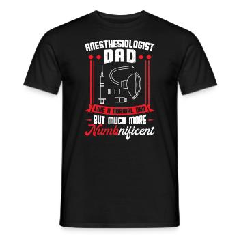 Papa anesthésiste - T-shirt homme - noir - Devant - AI Model Male 178 light (178cm)