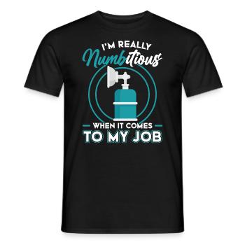 Je suis engourdi quand il s’agit de mon travail - T-shirt homme - noir - Devant - AI Model Male 178 light (178cm)