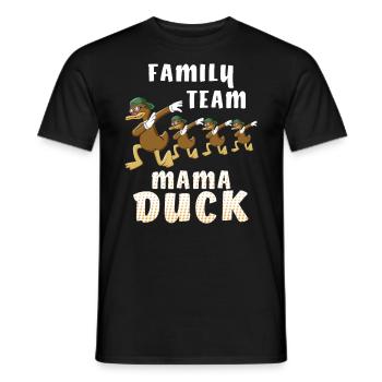 FAMILY TEAM MAMA DUCK - Männer T-Shirt - Schwarz - Vorne - AI Model Male 178 light (178cm)
