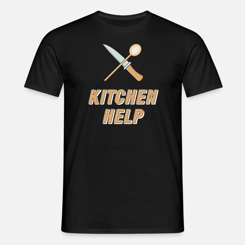 KITCHEN HELP - Männer T-Shirt - Schwarz