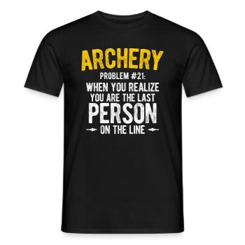 Bogenschießen Archery - Männer T-Shirt - Schwarz - Vorne - AI Model Male 178 light (178cm)