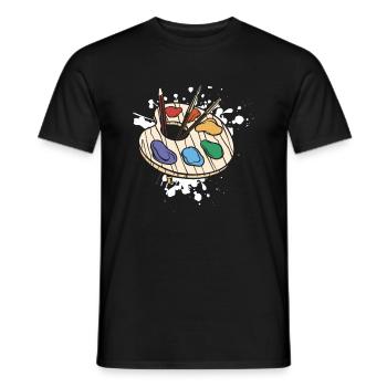 Maler Zeichner für Künstler - Männer T-Shirt - Schwarz - Vorne - AI Model Male 178 light (178cm)