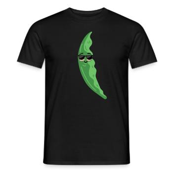 Funny pea pod with sunglasses - Men's T-Shirt - black - Front - AI Model Male 178 light (178cm)