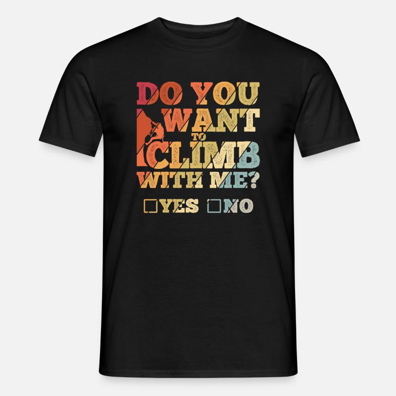 Klettern Bouldern - Männer T-Shirt - Schwarz
