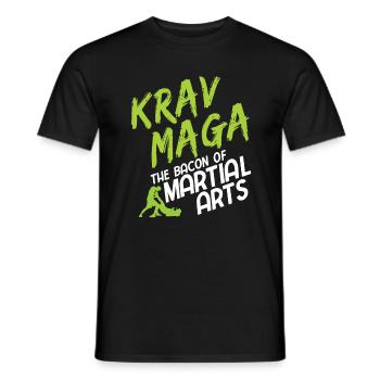 Israelischer Kampfsport Krav Maga - Männer T-Shirt - Schwarz - Vorne - AI Model Male 178 light (178cm)