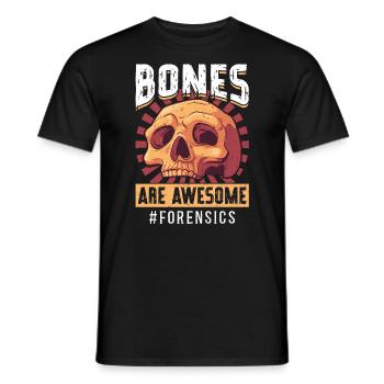 Les os sont géniaux - Scientifique médico-légal - T-shirt homme - noir - Devant - AI Model Male 178 light (178cm)