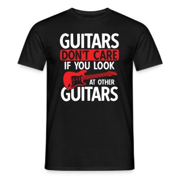 Akustik Spruch Für E-Gitarre Konzert Gitarre - Männer T-Shirt - Schwarz - Vorne - AI Model Male 178 light (178cm)