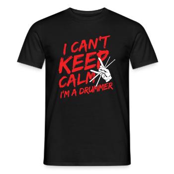 Schlagzeug Spieler Drummer - Männer T-Shirt - Schwarz - Vorne - AI Model Male 178 light (178cm)