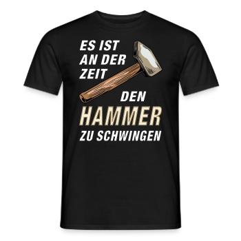 DEN HAMMER ZU SCHWINGEN - Männer T-Shirt - Schwarz - Vorne - AI Model Male 178 light (178cm)