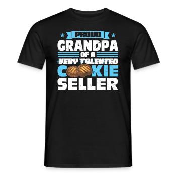 Fier grand-père d’un vendeur de biscuits très talentueux - T-shirt homme - noir - Devant - AI Model Male 178 light (178cm)
