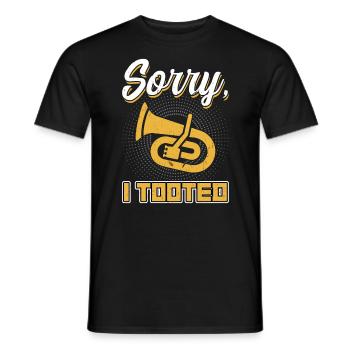 Sorry I Tooted - Euphonium - Men's T-Shirt - black - Front - AI Model Male 178 light (178cm)