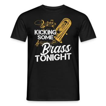 Kicking Some Brass Tonight - Euphonium - Männer T-Shirt - Schwarz - Vorne - AI Model Male 178 light (178cm)