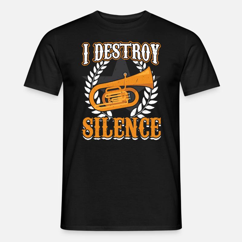 I Destroy Silence - Euphonium - Männer T-Shirt - Schwarz