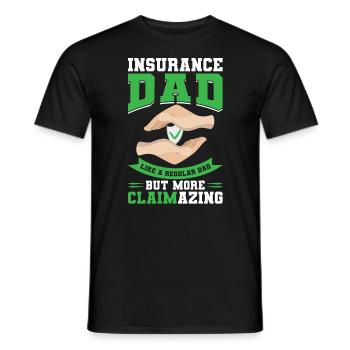 Insurance Dad - Insurance Agent - Männer T-Shirt - Schwarz - Vorne - AI Model Male 178 light (178cm)
