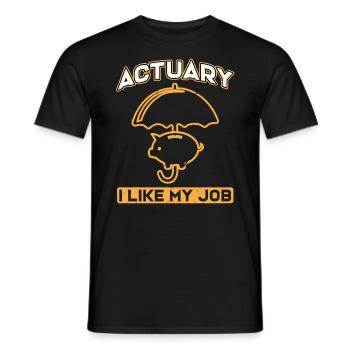 Actuaire J’aime mon travail - Agent d’assurance - T-shirt homme - noir - Devant - AI Model Male 178 light (178cm)