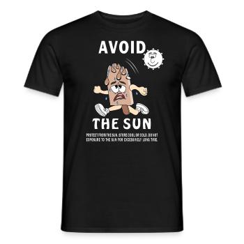 CRÈME GLACÉE CRÈME SOLAIRE ÉVITER LE SOLEIL - T-shirt homme - noir - Devant - AI Model Male 178 light (178cm)