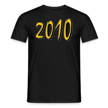 BIRTHDAY YEAR 2010 - Men's T-Shirt - black - Front - AI Model Male 178 light (178cm)