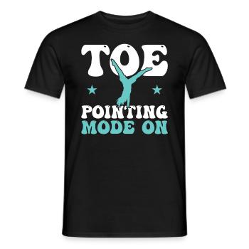 Mode de pointage des orteils activé - Roue de chariot - T-shirt homme - noir - Devant - AI Model Male 178 light (178cm)