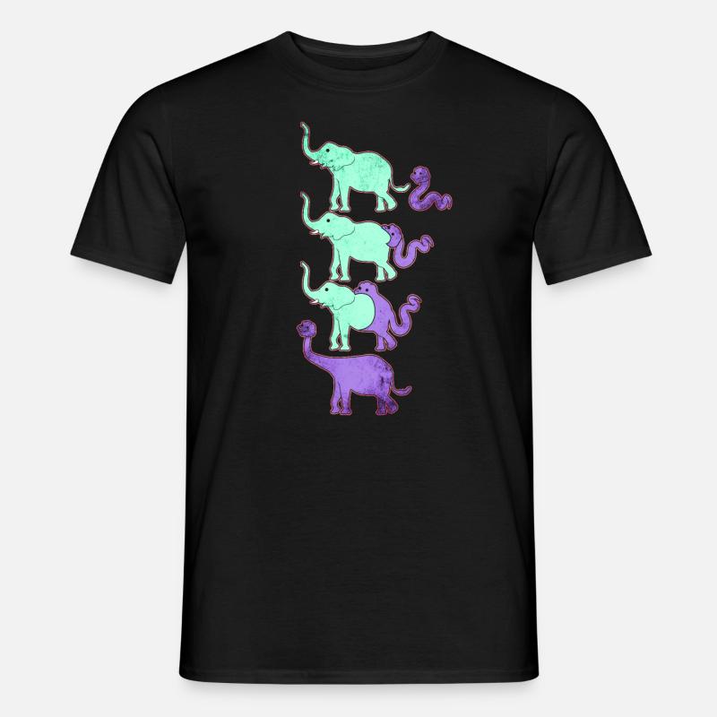 Lustige Evolution von Dinosauriern - Männer T-Shirt - Schwarz