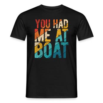 Segelboot Kapitän Spruch Zum Segeln - Männer T-Shirt - Schwarz - Vorne - AI Model Male 178 light (178cm)