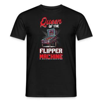 La Reine de la Flipper Machine - Pinball - T-shirt homme - noir - Devant - AI Model Male 178 light (178cm)