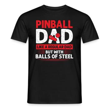 Pinball Dad - Men's T-Shirt - black - Front - AI Model Male 178 light (178cm)
