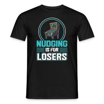 Le coup de pouce est pour les perdants - Pinball - T-shirt homme - noir - Devant - AI Model Male 178 light (178cm)