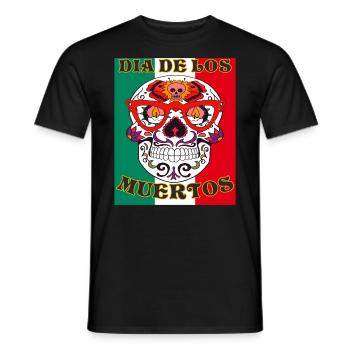 DIA DE LOS MUERTOS - Men's T-Shirt - black - Front - AI Model Male 178 light (178cm)