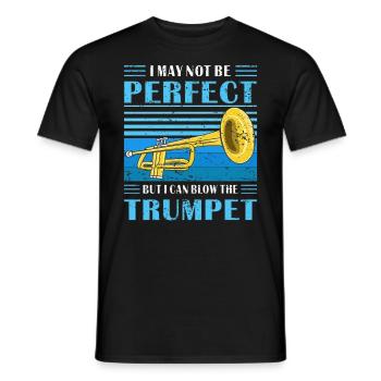 TROMPETE BUT I CAN BLOW THE TRUMPET - Men's T-Shirt - black - Front - AI Model Male 178 light (178cm)