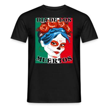 DIA DE LOS MUERTOS - Men's T-Shirt - black - Front - AI Model Male 178 light (178cm)