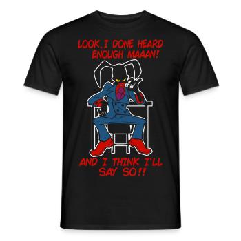 LOOK MAN!!! - T-shirt homme - noir - Devant - AI Model Male 178 light (178cm)