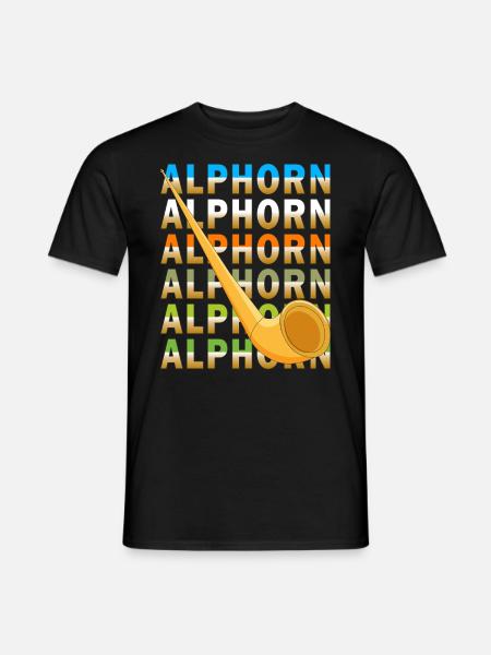 ALPHORN - Männer T-Shirt - Schwarz